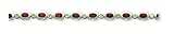 Sterling Silver Garnet and Peridot Bracelet
