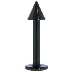 Black Titanium Plated Cone Labret