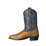 Ariat Youths 'Heritage Western Kids Western Boots Cognac Ostrich Print and Teal by Ariat