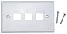 3 Hole for keystone Jack Wall Plate, White