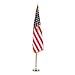 ADVANTUS Indoor 3` x 5` U.S. Flag, 8-ft. Oak Staff, 2 Gold Fringe, 5 Goldtone Eagle T...