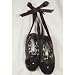 KAMARA Flower Girl Ballet Slippers BLACK BALLET Dance Girls Shoes 4-2