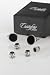 Cardi Onyx Cufflinks and Studs in Silver Setting