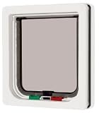 Cat Mate Lockable Cat Flap Door White 4-Way Lock