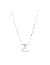 Pave Initial Z Pendant Necklace