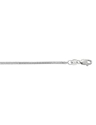 14K White Gold 1.0mm wide Foxtail Chain with Lobster Clasp