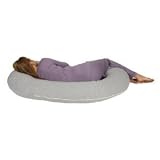 Snoogle Chic Jersey - Snoogle Replacement Cover with Zipper for Easy Use - Heather Gray
