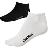 Rucanor 2 Pairs of Coolmax Invisible Trainer Socks (Size: 39-42 (6-8 UK)) (Colour: White )