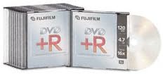Fujifilm Media 25302260 DVD+R 4.7 GB 120 Mintues 16X Storage Media - 10 Pack