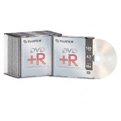 Fujifilm Media 25302260 DVD+R 4.7 GB 120 Mintues 16X Storage Media - 10 Pack