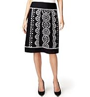 Per Una Linen Blend A-Line Embroidered Skirt