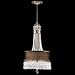 Thomas Lighting AE3205ASL Three Light Pendant, Austrian Silver Finish with Off-Black Silk Shade