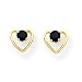 14k 3mm Sapphire BirthStone Heart Earrings