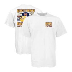 LSU Tigers vs. Auburn Tigers White Under the Lights Score T-shirt