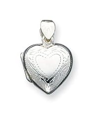 Sterling Silver Domed Heart Locket