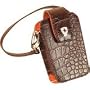 PINK SWISS BRN CROCO UNIV VERT POUCH NIC
