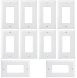 Altus Single-Gang White Decorator Wall Plate, 10-Pack