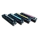 Hewlett Packard High Quality Compatible (HP) CM2320cxi, CM2320n, CM2320nf, CP2025dn, CP2025n and CP2025x Set of 4 Laser Toner Cartridges: 1 each of Black CC530A, Cyan CC531A, Magenta CC533A, Yellow CC532A by Tonerpals