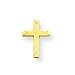 14k Brushed Finish Cross Earrings