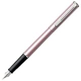 Sheaffer Agio Frosted Pink Nickel Trim Fountain Pen - Fine Nib