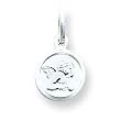 Sterling Silver Angel in Circle Charm with 20 inch Sterling Silver Chain