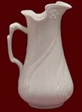 Embossed White Pitcher