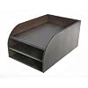 Osco Letter Tray 3 Tier Faux Leather