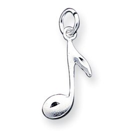 Buy Sterling Silver Music Charm made by JewelryWeb now!