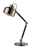 Dimond D2178 14-Inch Width by 20-Inch Height Mount Vernon Desk Lamp in Espresso Wood and Satin Nickel with Satin Nickel Shade