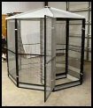 Powder Coated Eight Foot Diameter Outdoor Aviary one half inch by one half inch spacing 16g