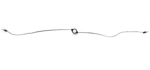 NEEWER® Retractable 3.5mm Aux Auxiliary Cord for iPod, Mp3 Players, Cell Phones, PDA's or any device with a standard 3.5 mm headphone jack Black