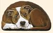 Fiddlers Elbow Pit Bull Terrier Pupper Weight Paper Weight Puppy Dog