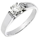 Gorgeous! Women's 14k White-gold 5MM (1/2 CT) Moissanite Solitaire Engagement Ring