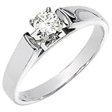 Gorgeous! Women's 14k White-gold 5MM (1/2 CT) Moissanite Solitaire Engagement Ring