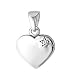 Great Sterling Silver 925 Diamond Solid Heart Pendant Necklace [Jewelry]
