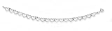 14K White Gold Hearts Bracelet - 7.25