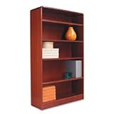 Bookcase, Radius Corner, 60H, 5-Shelf, Cherry AEL26061