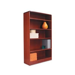 Bookcase, Radius Corner, 60H, 5-Shelf, Cherry AEL26061 by Alera