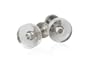BLOCK Silver Cufflinks by Top UK Designer in CLEAR Acrylic with Gift Box