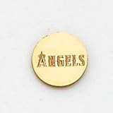 14K Los Angeles Angels Disc W/Name Logo Post Earrings