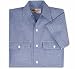 Dickies Men's Short Sleeve Chambray Shirt, Blue, Medium