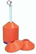 Disc/Half Cone Carrier Carrier with 72 Cones, Orange - Sports Exercise Equipment - Set