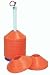 Easy, convenient tool for carrying & storing disc-cones or half cones Durable PVC 24" high, holds up to 150 half cones Includes a convenient carry cord Available singly, in sets of 72 cones (12 ea. color) or 72 cones - all orange.