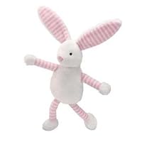 North American Bear Company Baby Long Legs Squeaker, Pink Bunny