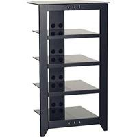 Sanus Foundations Natural NFA245 Audio Stand - Steel, Glass, Hardwood - Black On Sale