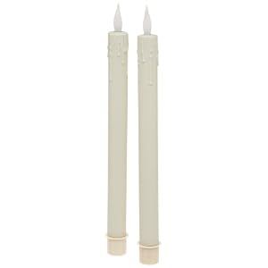 Smart Candle LED Taper 2 Pack Frosted White, 10-Inch by 