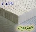 3 Inch ErgoSoft Natural Latex Foam Mattress Pad Topper