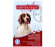 Advantage A21-55 Flea Control for Dogs 21 to 55 Pounds - Red