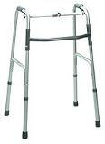 Deluxe One Button Folding Walker - Blue, Adult