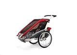 Chariot Deluxe Cougar 1 CTS Adventure Carrier Chassis Only - Red Silver Grey